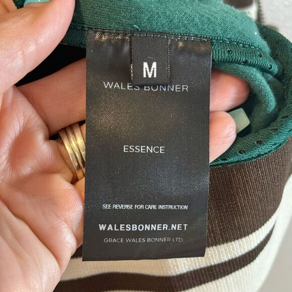 NWT Wales Bonner Rare Crochet Striped Green Top & Bottom Track Suit Men’s M - Picture 6 of 16